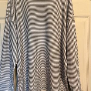 Dazy Black & White Striped Long Sleeve Top Size XL